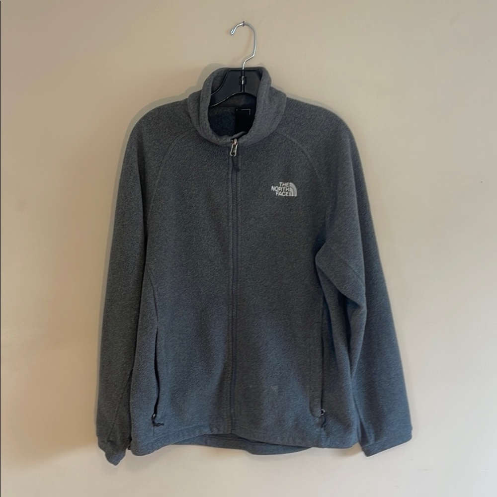 The North Face Men's Gray Fleece Jacket Medium Coat Liner Warm Inner Shell